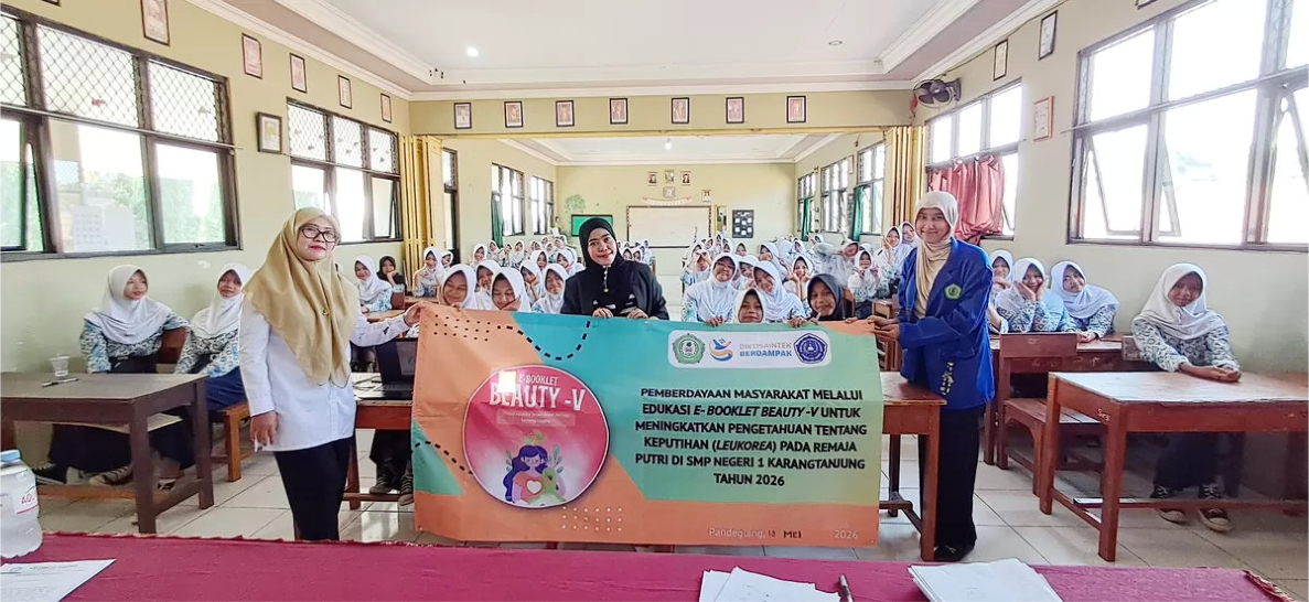 Edukasi E-Booklet Beauty-V Tingkatkan Pengetahuan Remaja Putri Tentang Keputihan di SMPN 1 Karangtanjung Kabupaten Pandeglang